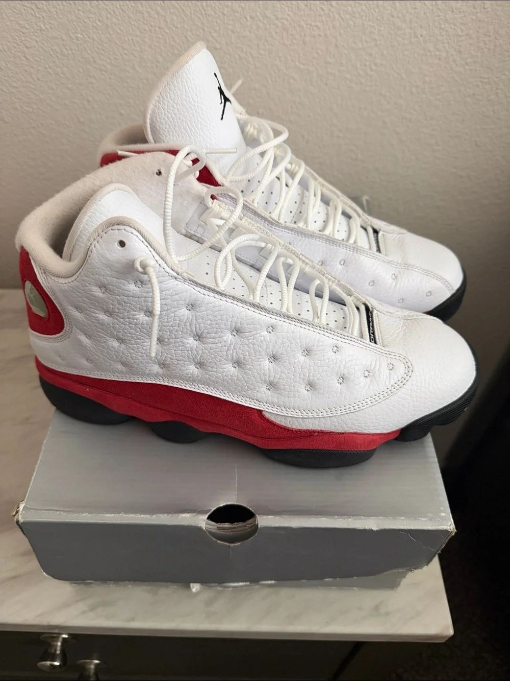 Jordan Men’s White Black Red Athletic Shoes